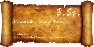 Baumhakl Szófia névjegykártya